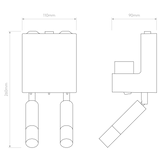 Astro Venn Reader Twin Bronze Interior Combination Reader Base