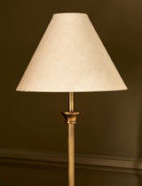 Garden Trading Kelmscot Floor Lamp With Linen Shade Antique Bronze Finish