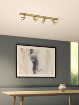 Astro Juno Four Bar Matt Brushed Brass Interior Spotlight