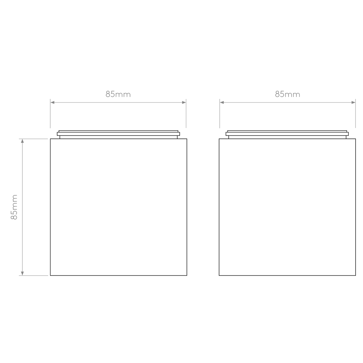 Astro Kos Square II Matt White Bathroom Downlight