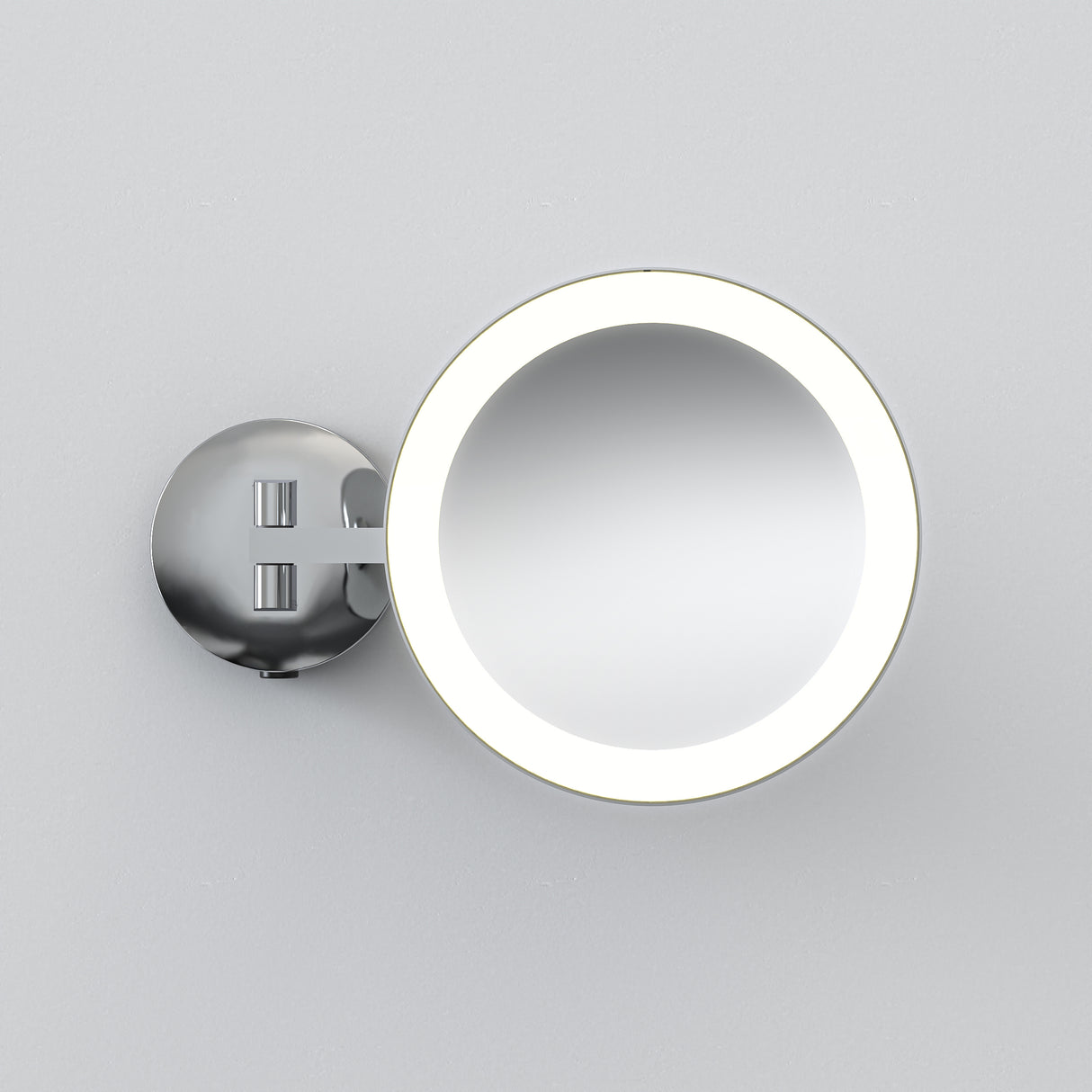 Astro Mascali Round LED Polished Chrome Bathroom Magnifying Mirror