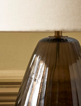 Garden Trading Alderton Table Lamp Antique Antique Brown Glass with Shade