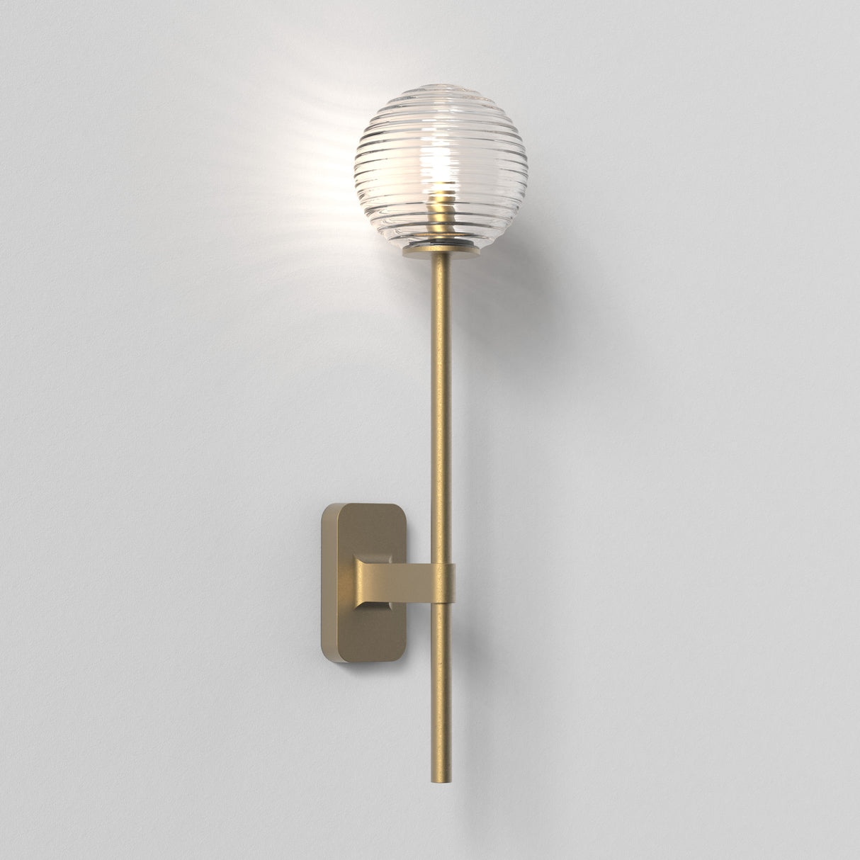 Astro Tacoma Single Grande Antique Brass Bathroom Wall Light