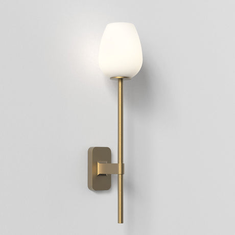 Astro Tacoma Single Grande Antique Brass Bathroom Wall Light