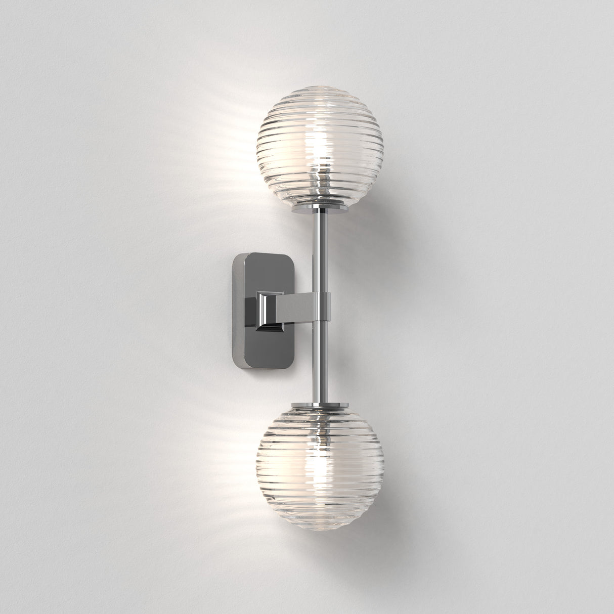 Astro Tacoma Twin Polished Chrome Bathroom Wall Light