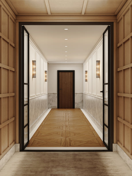 Astro Avignon Square 500 Antique Brass Interior Wall Light