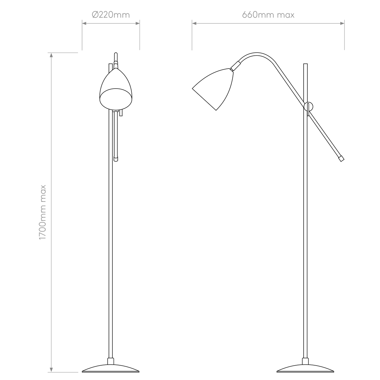 Astro Joel Floor Matt Black Interior Floor Light