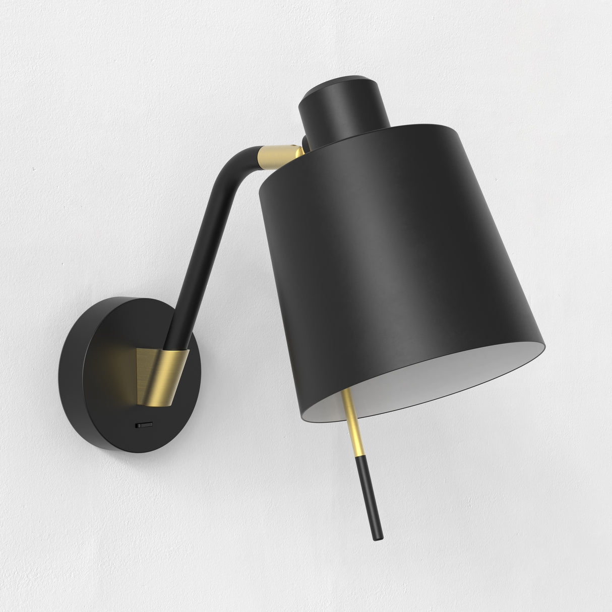 Astro Edward Wall Base Switched Matt Black Interior Wall Light