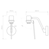 Astro Edward Wall Base Matt Black Interior Wall Light