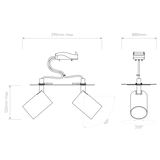 Astro Ascoli Twin Recessed Bronze Interior Spotlight