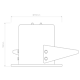 Astro Kos Recessed Matt White Outdoor Downlight