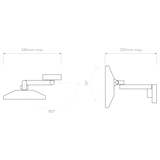 Astro Nagoya Matt Black Bathroom Magnifying Mirror