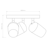 Astro Koto Triple Round Matt Black Interior Spotlight