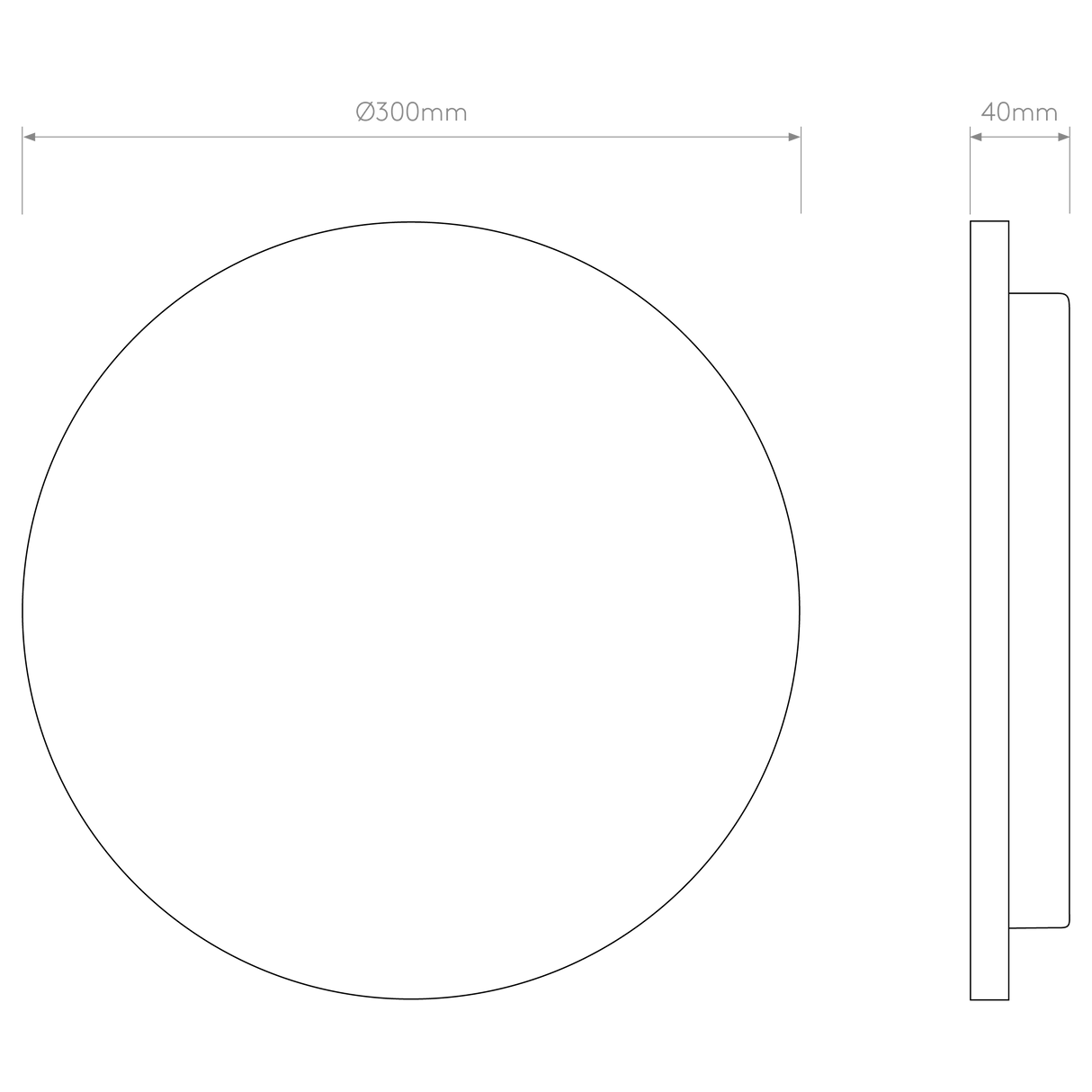 Astro Eclipse Round 300 LED Matt Concrete Coastal Wall Light