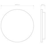 Astro Eclipse Round 300 LED Matt Concrete Coastal Wall Light