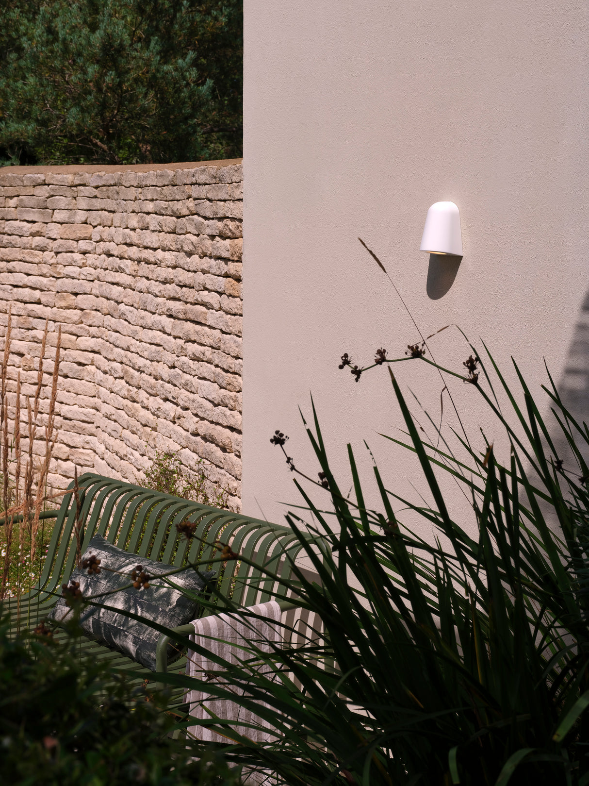 Astro Mast Light Gloss Glaze White Coastal Wall Light