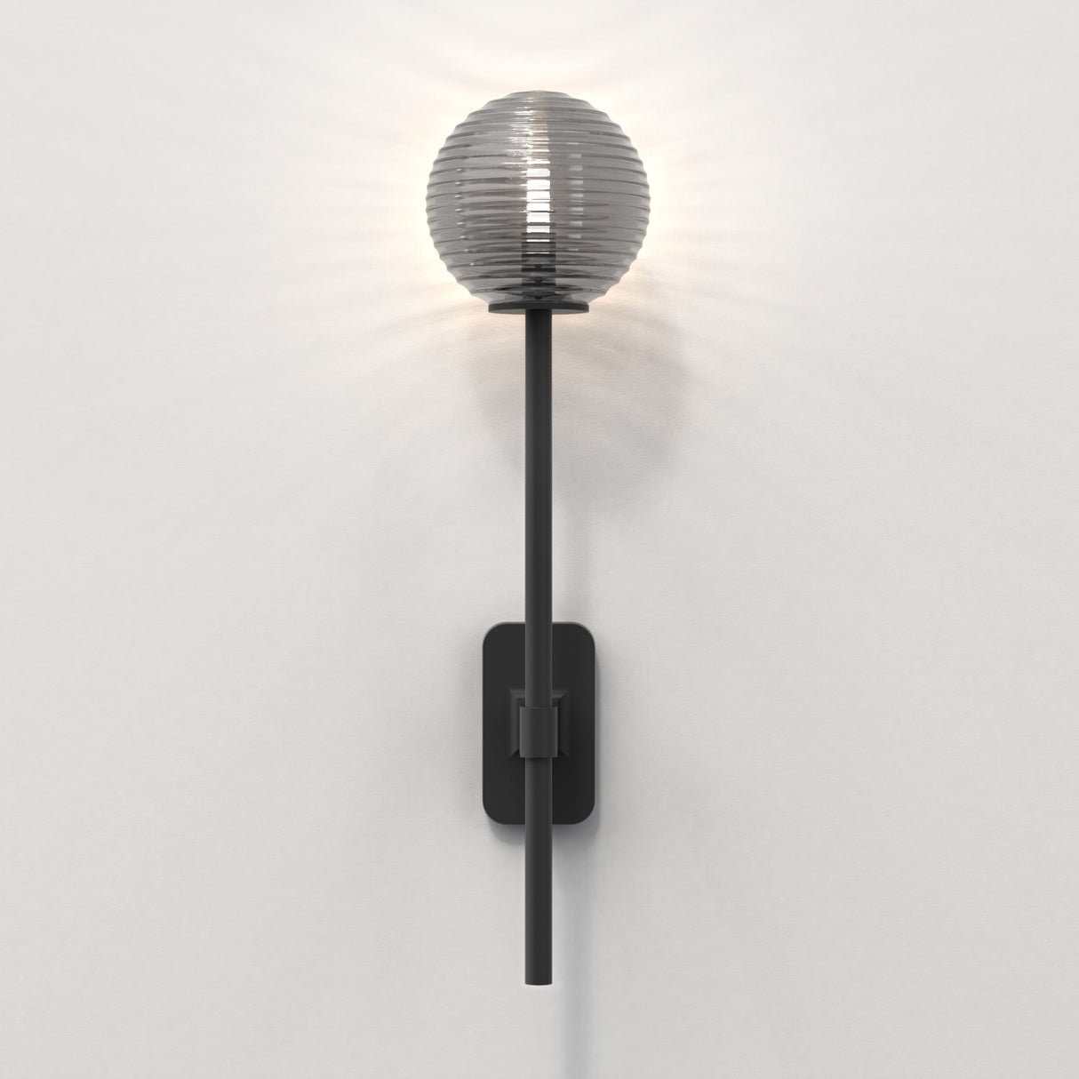 Astro Tacoma Single Grande Matt Black Bathroom Wall Light