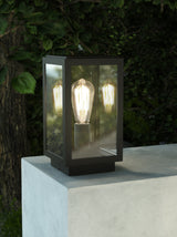 Astro Homefield Pedestal Textured Black Outdoor Pedestal Light
