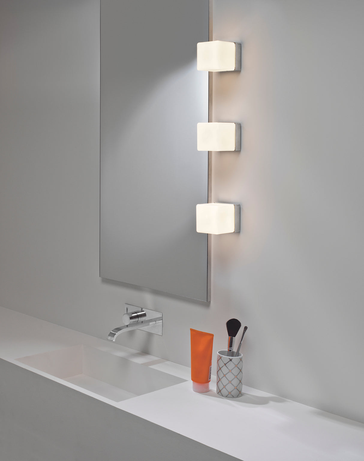 Astro Cube Polished Chrome Bathroom Wall Light