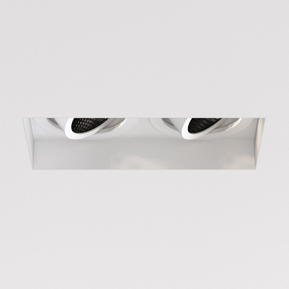 Astro Trimless Square Twin Adjustable Matt White Interior Downlight