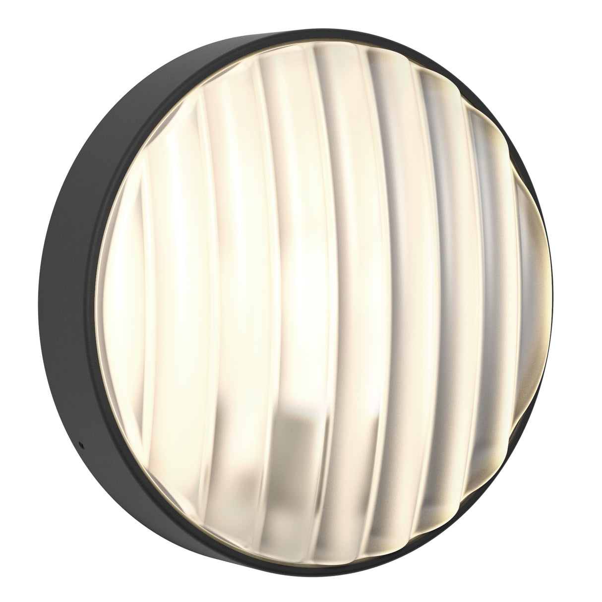 Astro Montreal Round 300 Textured Black Outdoor Wall Light