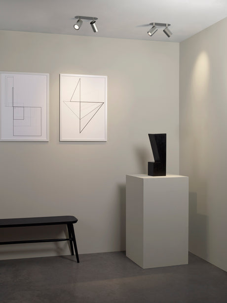 Astro Ascoli Twin Recessed Matt Nickel Interior Spotlight