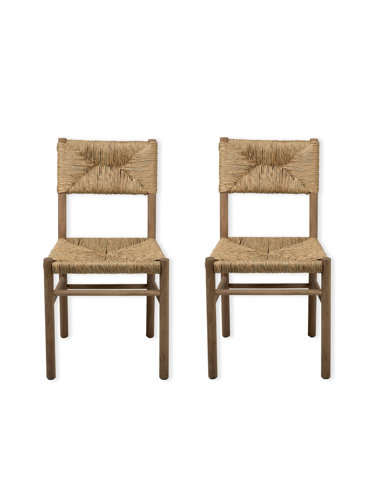 Garden Trading Wixford Dining Chair Oak Wood, Natural, Set of 2