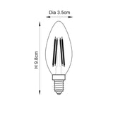 Endon E14 LED Light Bulb Filament Candle Vintage Dimmable