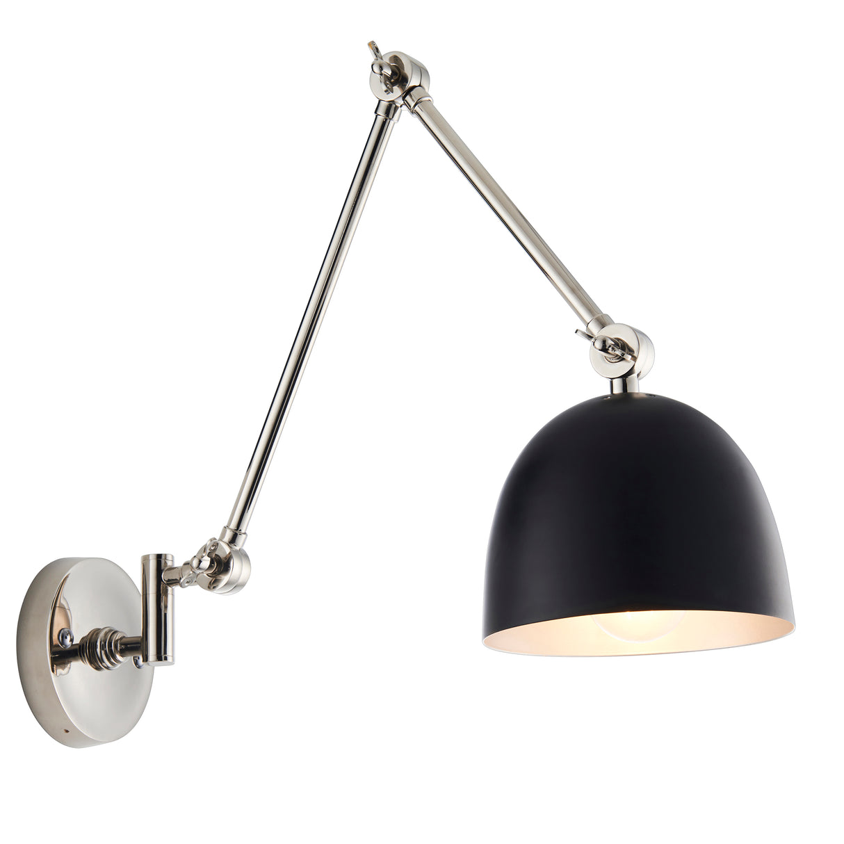 Endon Lehal Wall Light Polished Nickel from Amos Lighting + Home