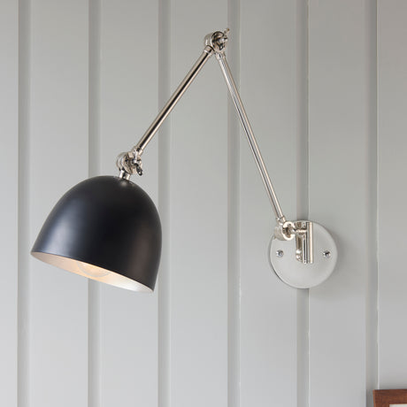 Endon Lehal Wall Light Polished Nickel from Amos Lighting + Home