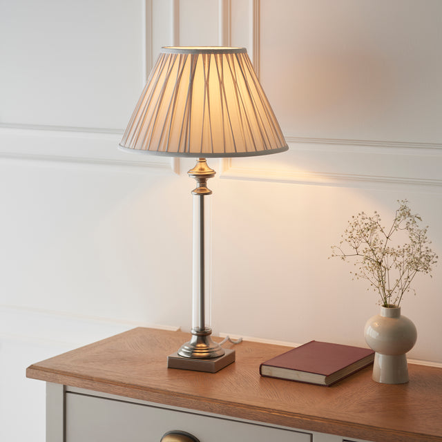 Endon Avebury Table Lamp Antique Brass from Amos Lighting + Home