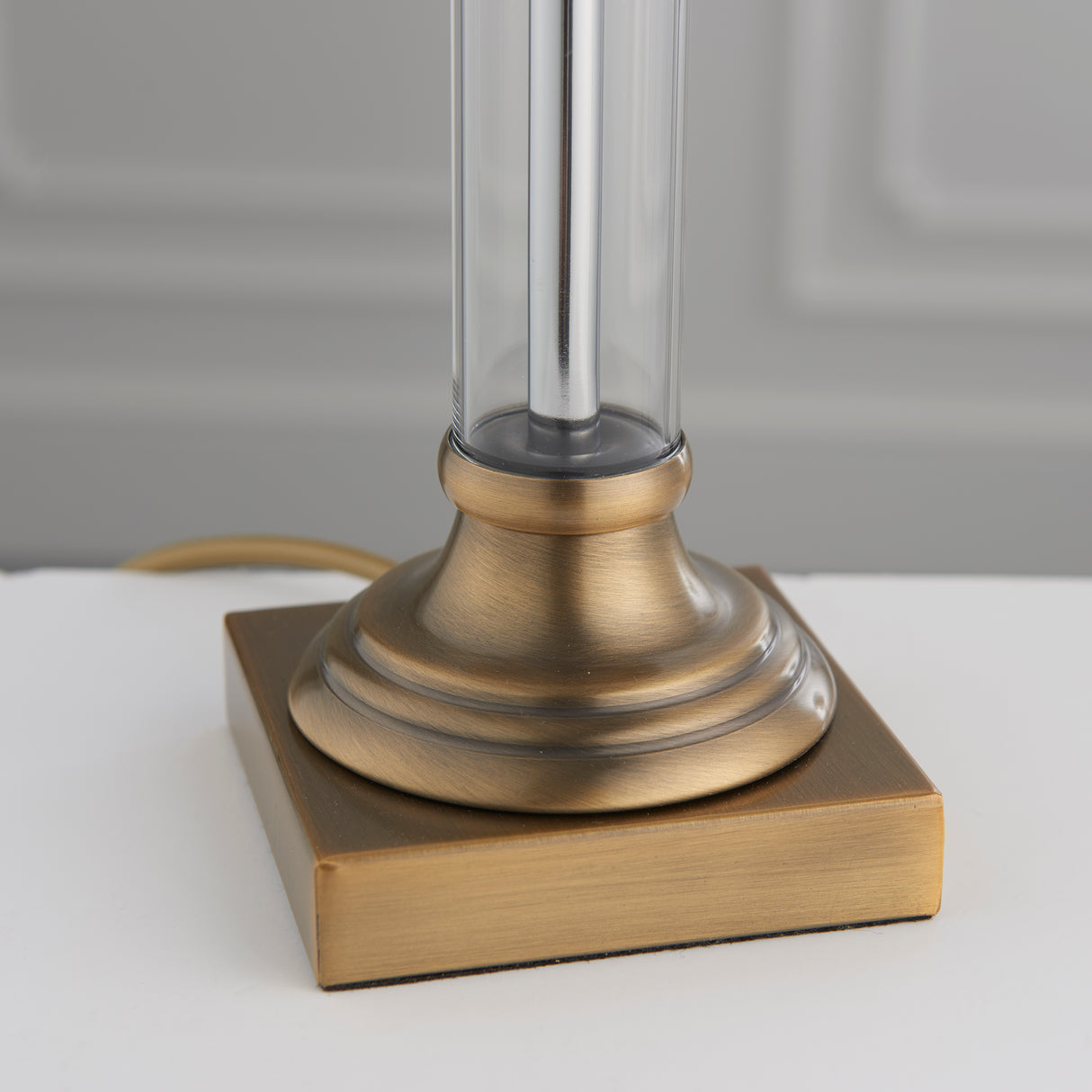 Endon Avebury Table Lamp Antique Brass from Amos Lighting + Home