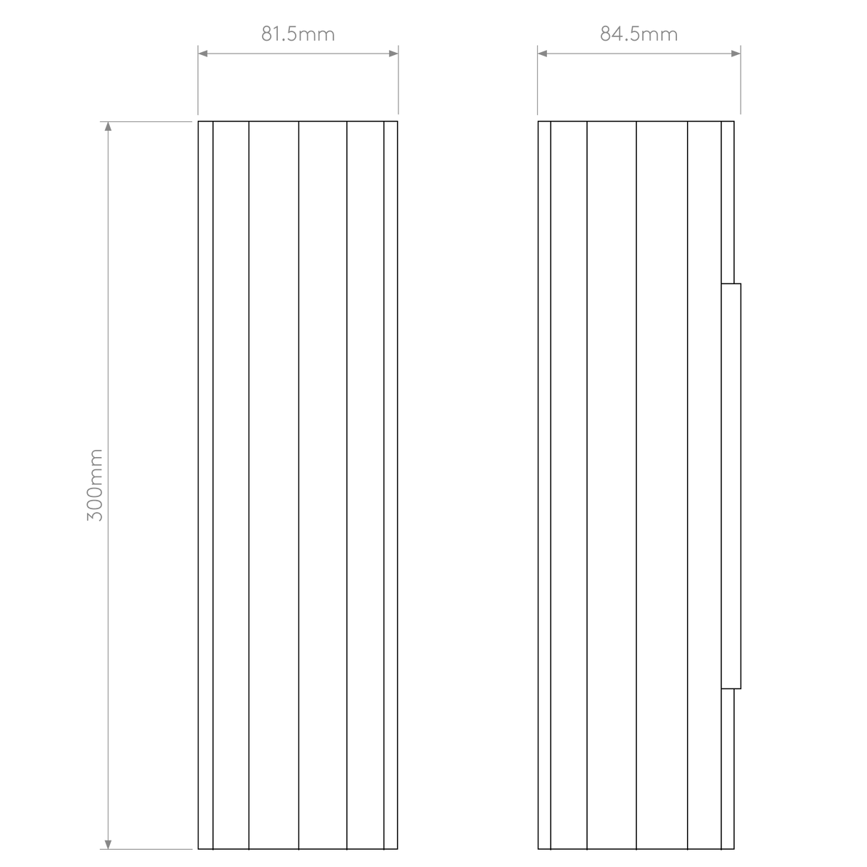 Astro Hashira 300 Matt Nickel Interior Wall Light