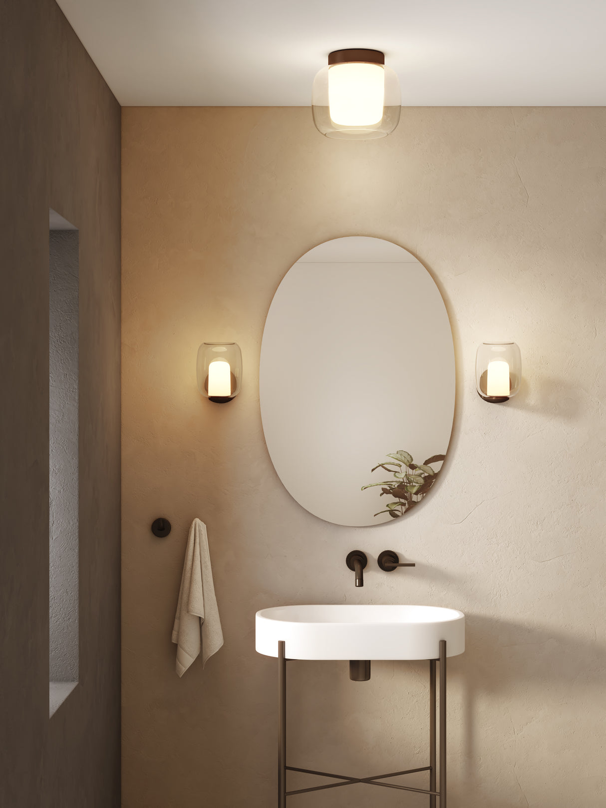 Astro Aquina Ceiling 240 Matt Black Bathroom Ceiling Light