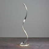 Endon Aria Floor Lamp Silver leaf & white acrylic