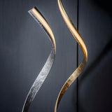 Endon Aria Floor Lamp Silver leaf & white acrylic