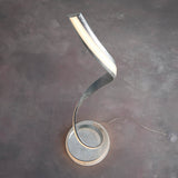 Endon Aria Floor Lamp Silver leaf & white acrylic