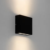 Astro Elis Twin LED Textured Black Outdoor Wall Light