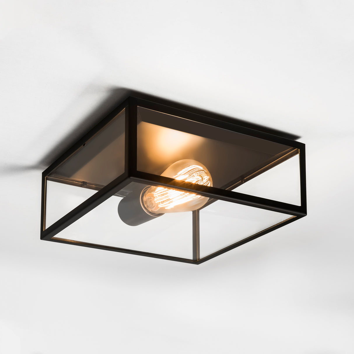 Astro Bronte Matt Black Outdoor Ceiling Light