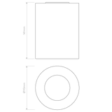 Astro Kos Round Matt Concrete Coastal Downlight