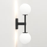 Astro Tacoma Twin Matt Black Bathroom Wall Light