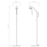 Astro Edward Floor Base Matt Black Interior Floor Light