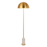 Amos Ronde Brushed Brass & Marble Floor Lamp