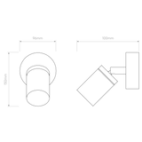 Astro Dartmouth Single Spot Textured Black Outdoor Spotlight