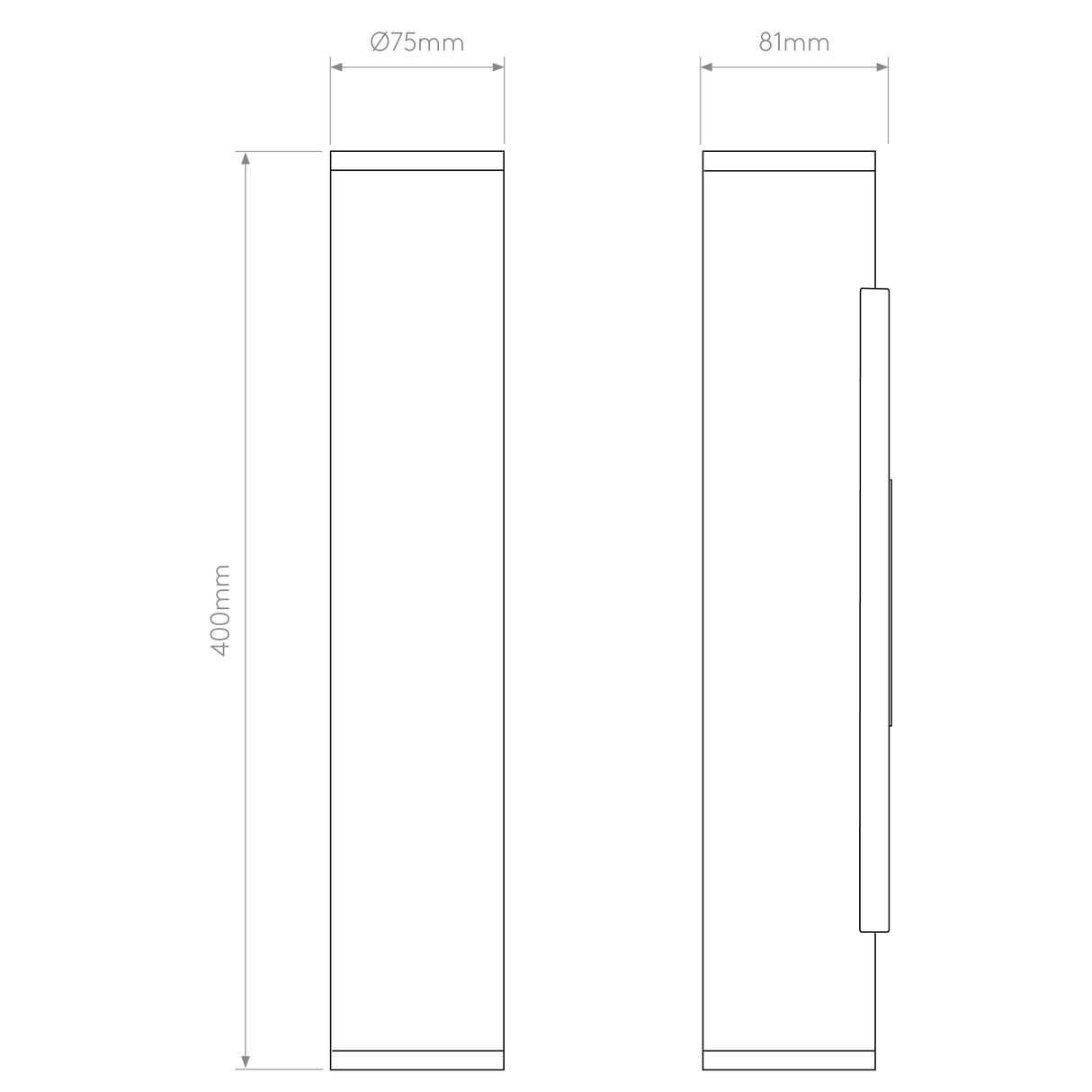 Astro Ava 400 Textured Black Outdoor Wall Light