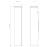 Astro Ava 400 Textured Black Outdoor Wall Light