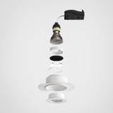 Astro Trimless Slimline Round Fixed Fire-Rated IP65 Matt White Bathroom Downlight