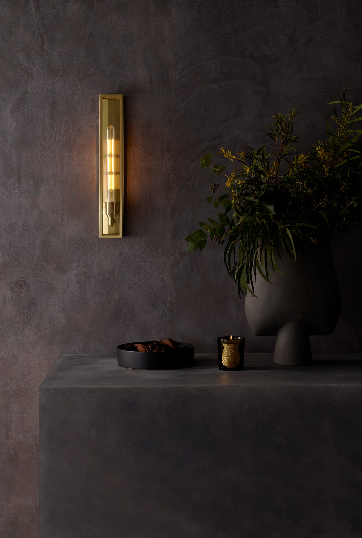 Astro Harvard 500 Natural Brass Outdoor Wall Light