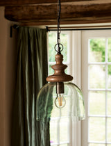 Garden Trading Hardwick Pendant Light - Mango Wood, Natural