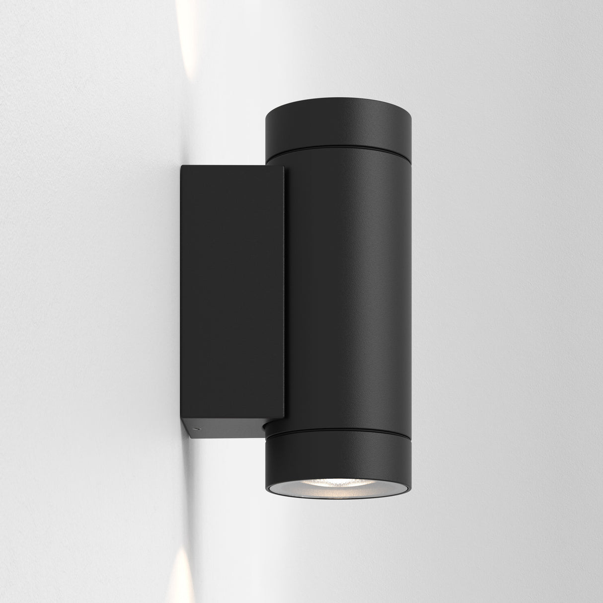 Astro Dartmouth Twin LED Textured Black Outdoor Wall Light
